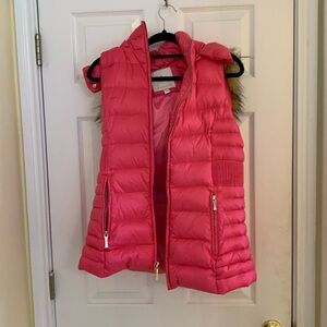 Pink Kate Spade puffer vest size L.